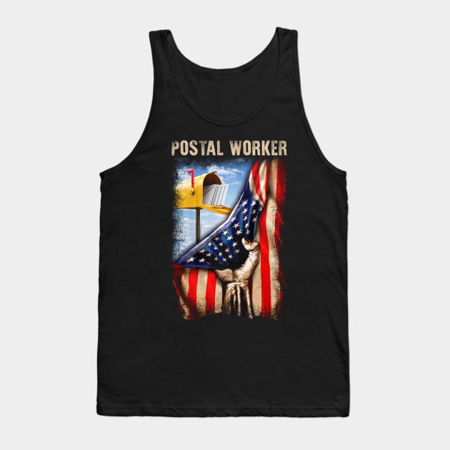 Postal Worker Flag Tank Top by janayeanderson48214